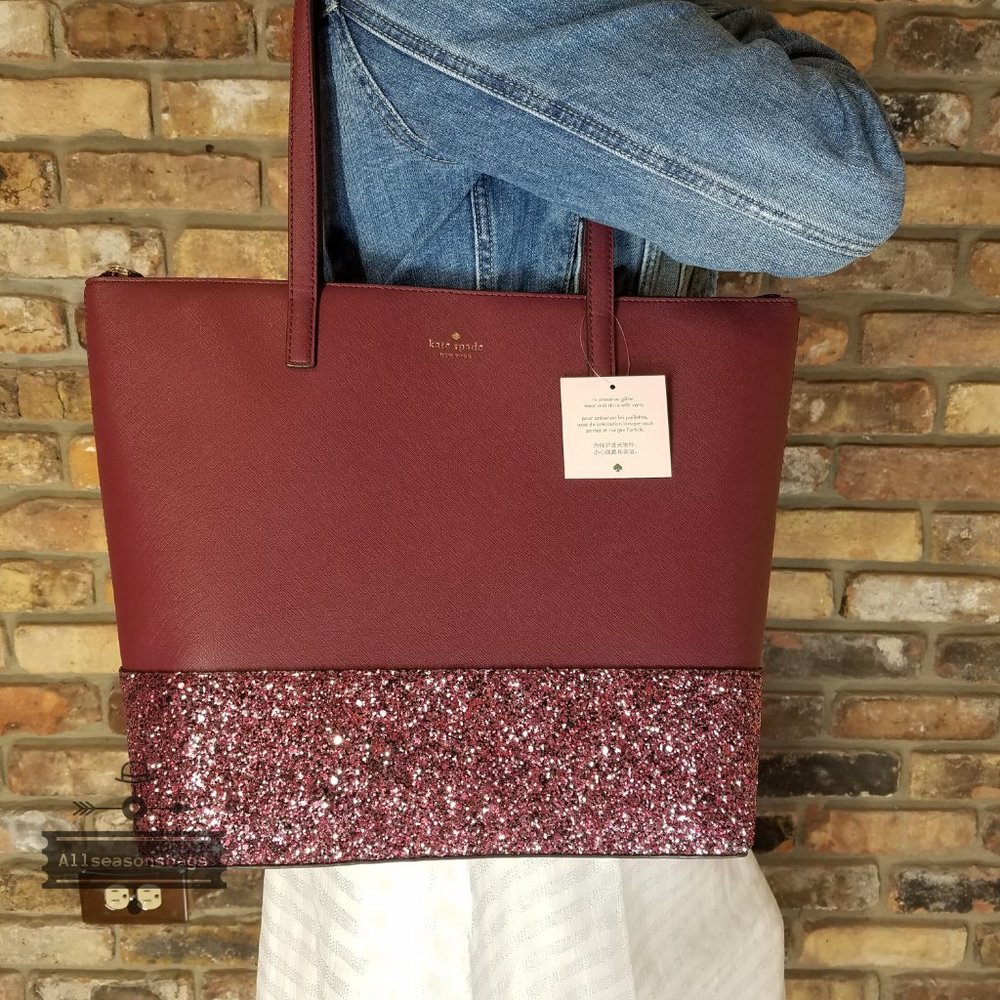 Kate spade PENNY greta court LARGE tote Cherry - Picture 3 of 9